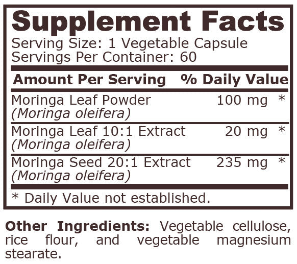 Pure Nutrition - COMPLEX MORINGA - 60 de capsule vegetale