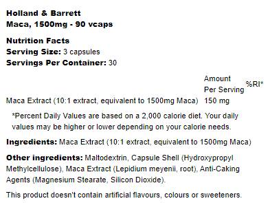 Maca 1500 mg - 90 capsule