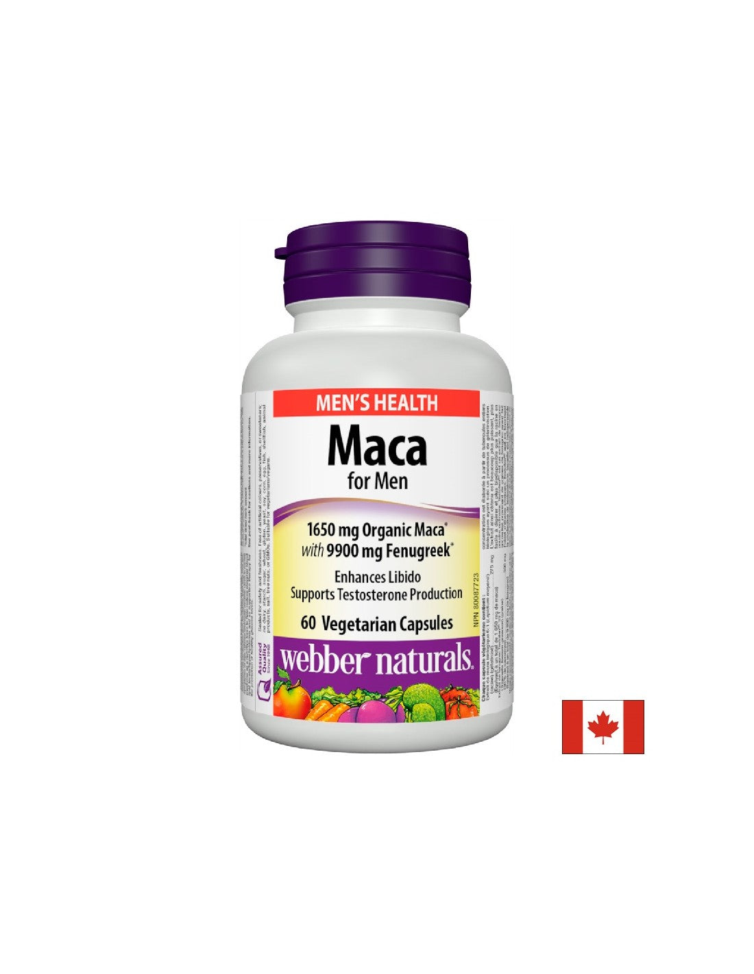 Maca pentru bărbați x 60 de capsule Webber Naturals