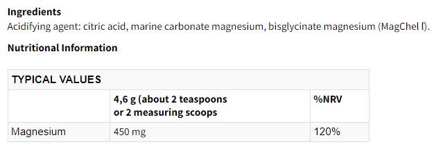 Magnesio Moderno | cu carbonat de magneziu marin și bisglicinat de magneziu - 300 de grame