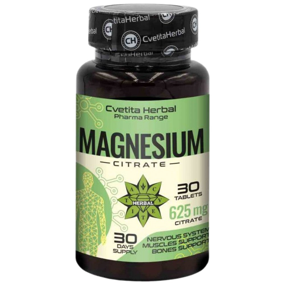 Citrat de magneziu 625 mg - 30 tablete