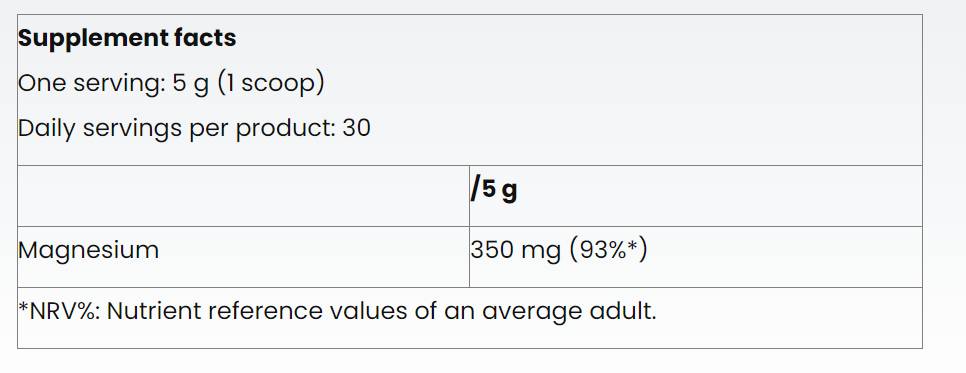 Pudră de citrat de magneziu - 150 de grame