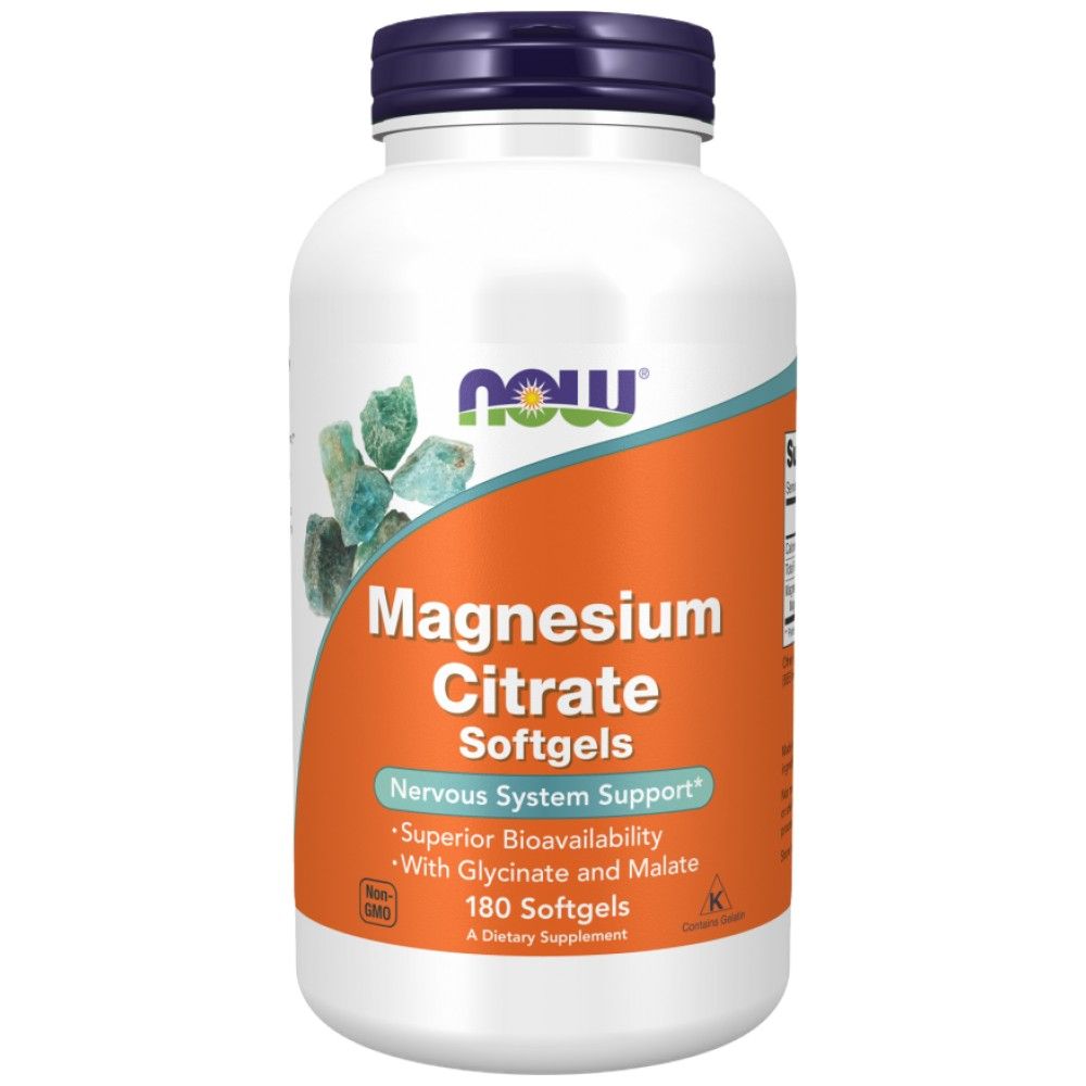 Capsule moale cu citrat de magneziu - 180 capsule moi