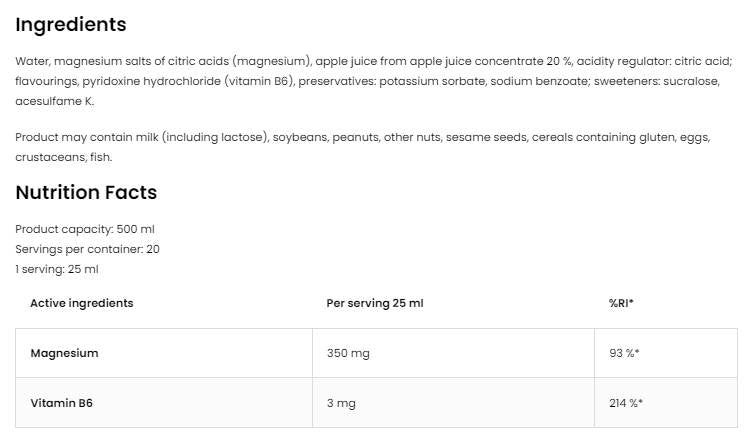 Lichid de magneziu 500 ml