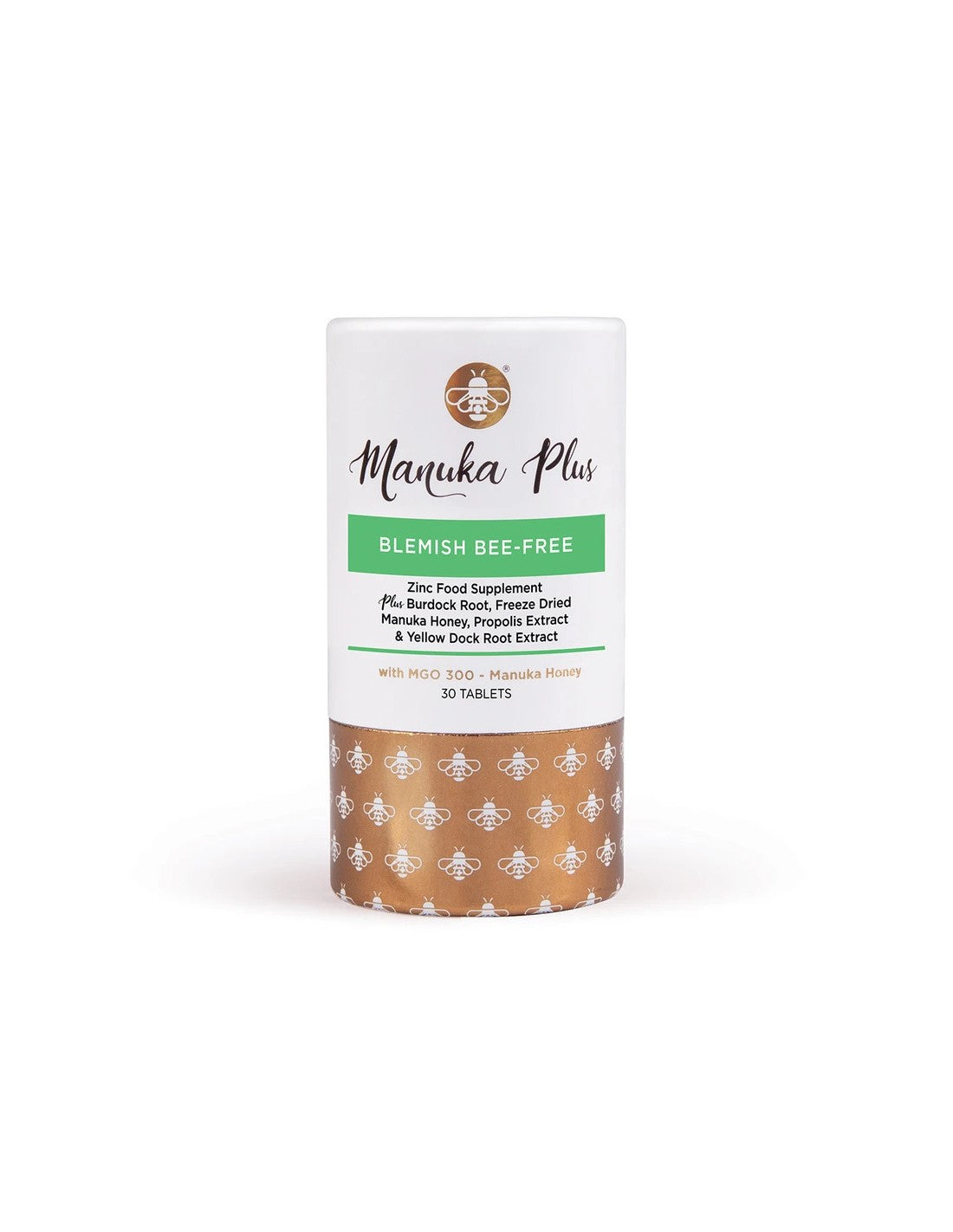 Manuka Plus® Blemish Bee Free/Formulă anti-petă cu miere de Manuka MGO 300 x 30 tablete