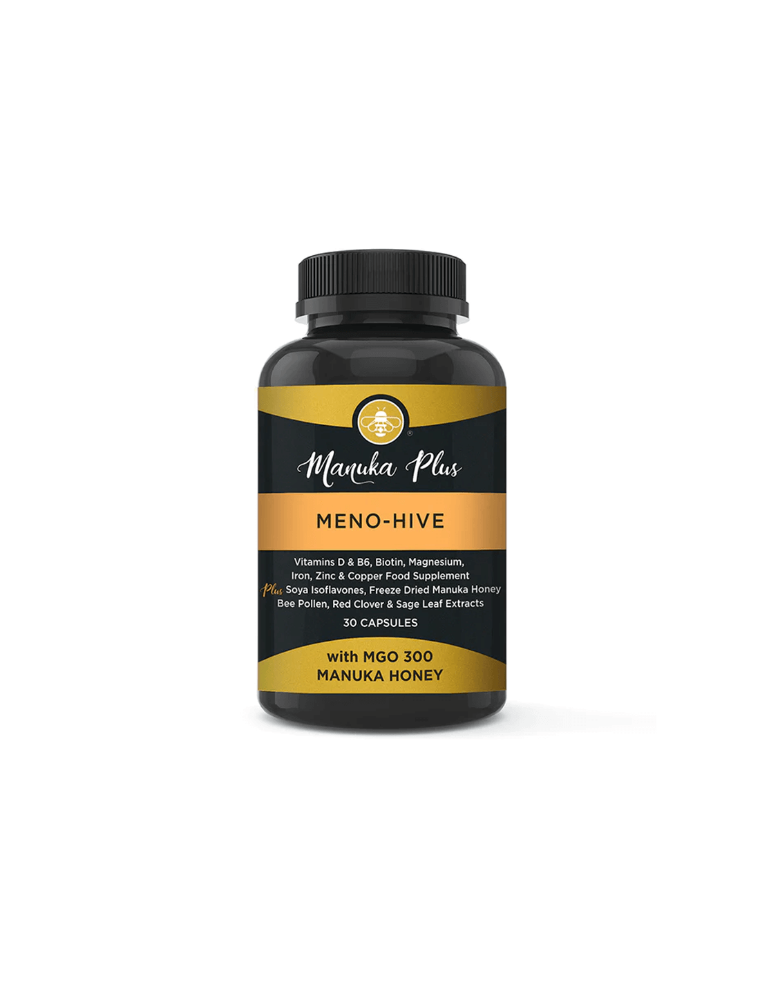 Manuka Plus Meno-Hive cu MGO 300 - Miere de Manuka - Formula de menopauza cu miere de Manuka MGO 300, 30 capsule