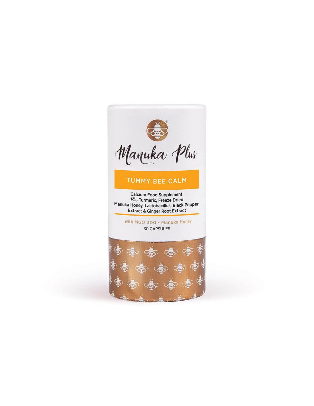 Manuka Plus Tummy Bee Calm cu MGO 300 / Formula cu miere de Manuka pentru o digestie buna, 30 capsule