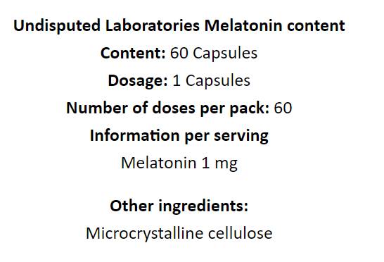 Melatonină 1 mg - 60 capsule