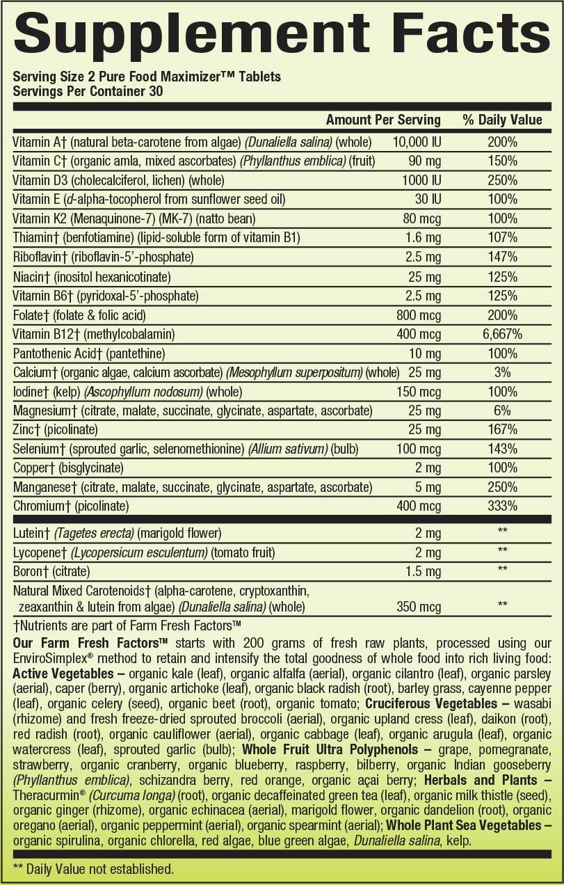Multivitamine și minerale pentru bărbați NON-OMG 60 tablete