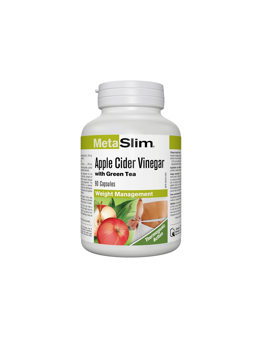 Metaslim® Otet de mere - Otet de mere + Ceai verde, 90 capsule