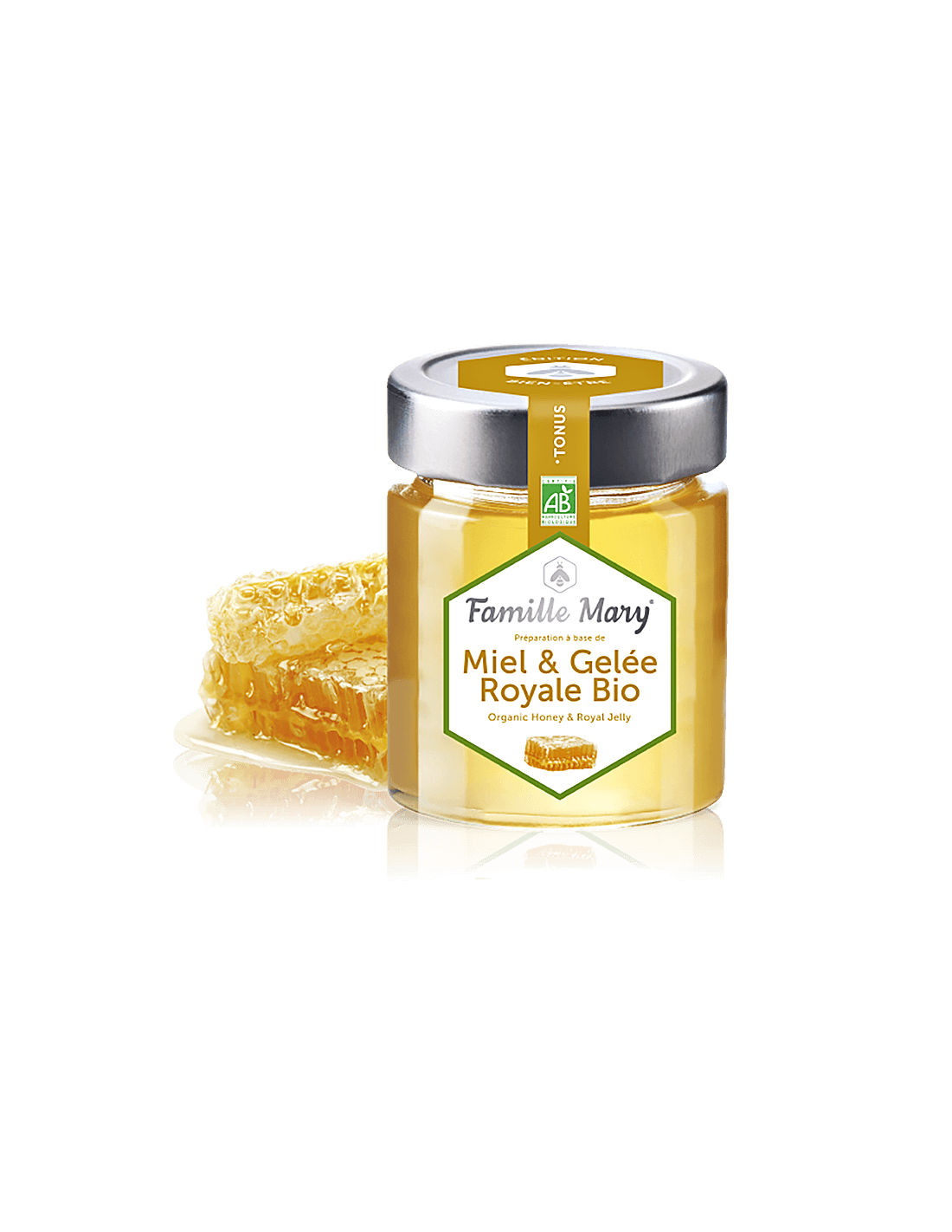 Miel & Gelée Royale Bio / Miere de salcâm Bio + laptisor de matca, 170 g Famille Mary