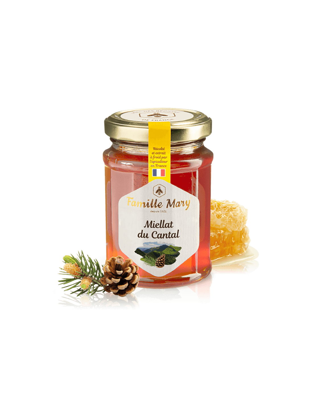 Miellat du Cantal / Miere de albine (Honeydew) din ace de pin, 230 g Famille Mary