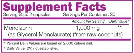 Monolaurin 1000 mg - 60 capsule