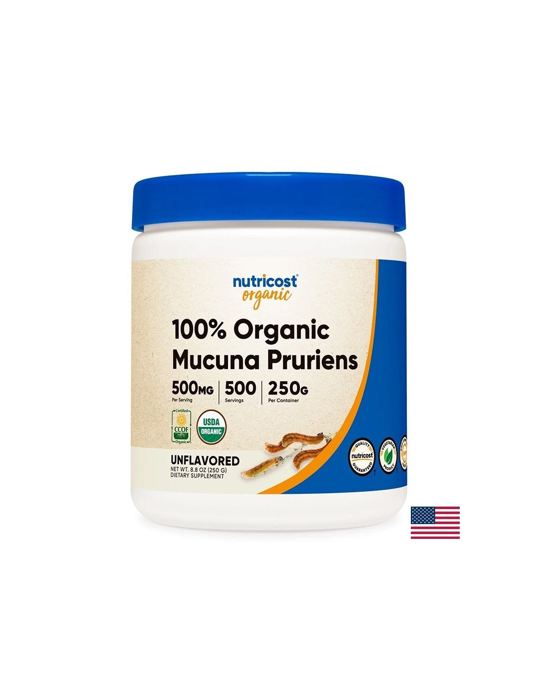 Stres și anxietate - Mucuna (Mucuna Pruriens) 400 mg, 250 g pulbere