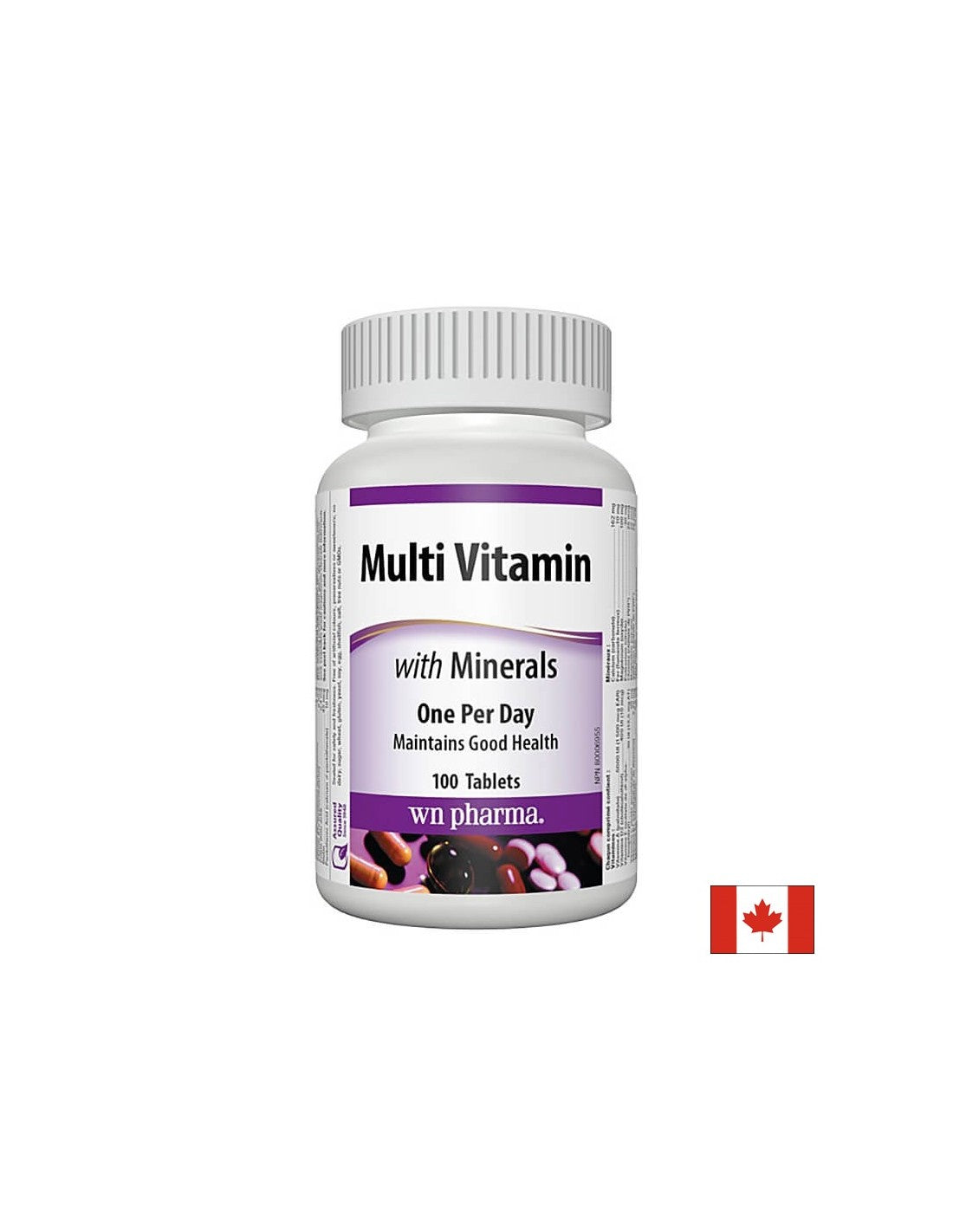 Multi Vitamina cu Minerale - Multivitamine + minerale, 100 tablete Webber Naturals
