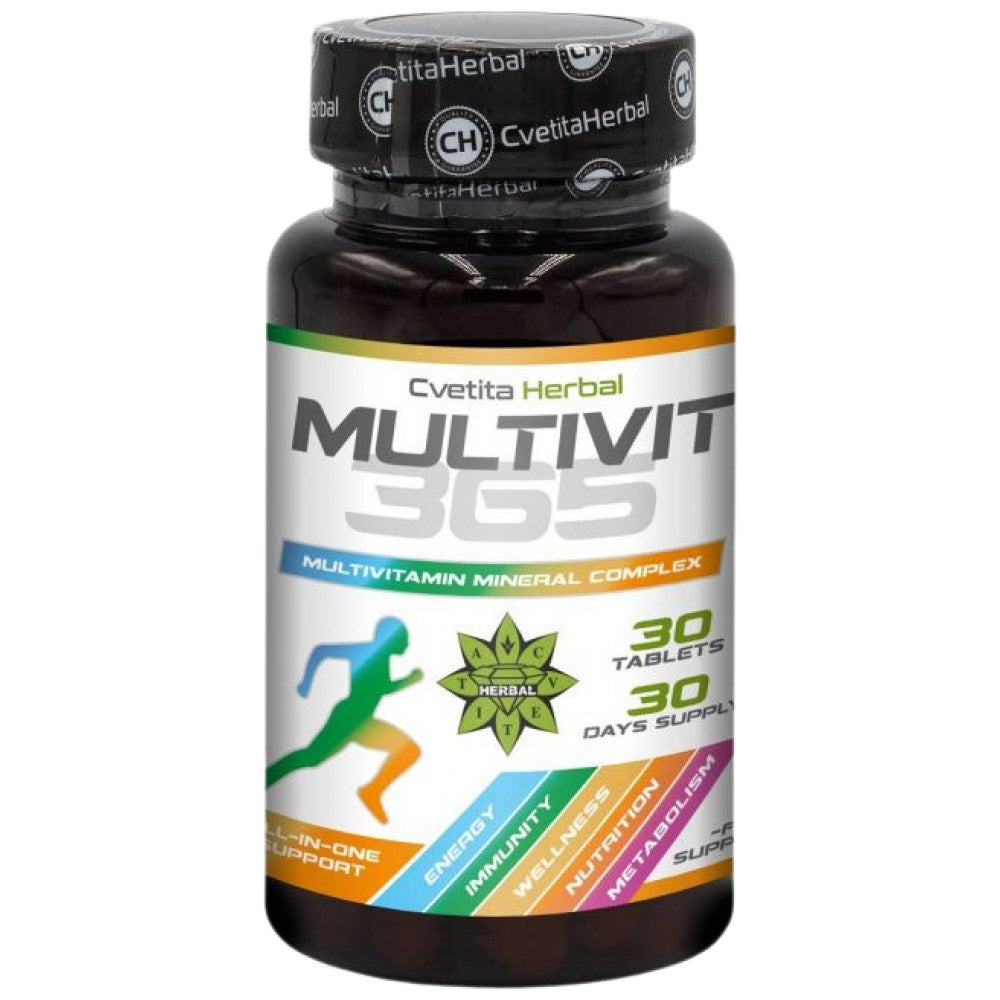 MultiVit 365 - Multivitamine și minerale - 30 tablete