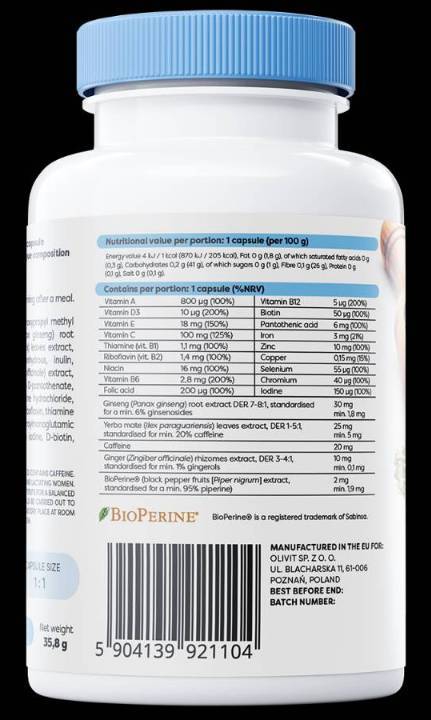 Multivitamine cu Yerba Mate - 180 capsule