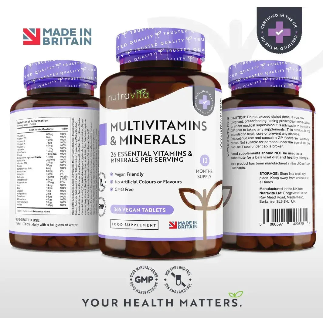 Multivitamine - 26 Ingrediente Esentiale /365 tablete, 365 zile/ Nutravita