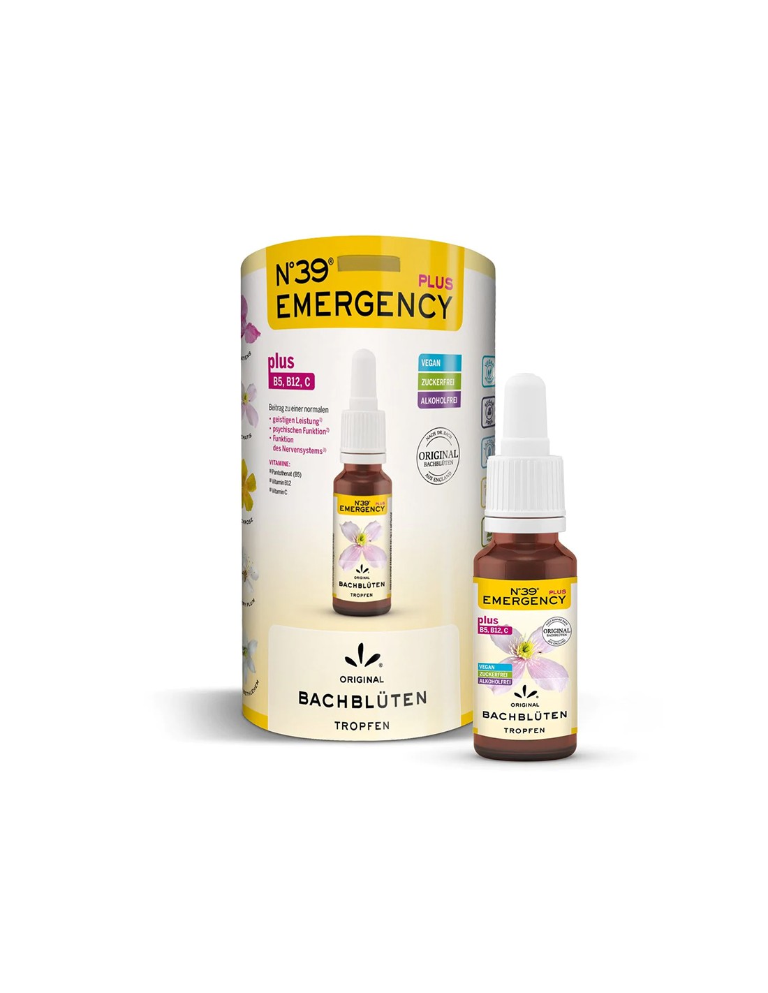 Dr. Bach picaturi N°39 pentru urgente + vitamina B12, B5, C - 20 ml Lemon Pharma