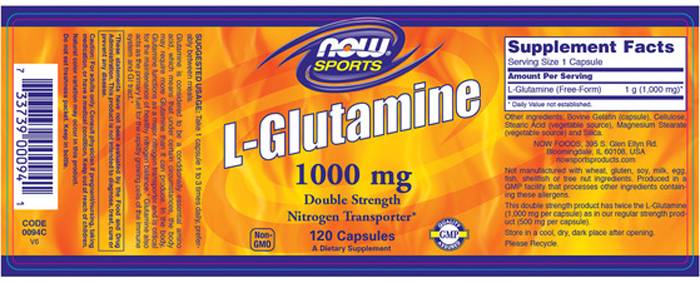 L-Glutamina 1000 mg - 120 capsule