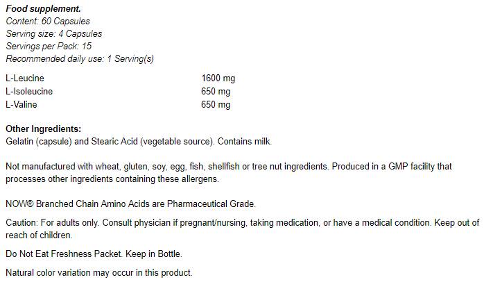 Aminoacizi cu lanț ramificat / BCAA - 120 capsule