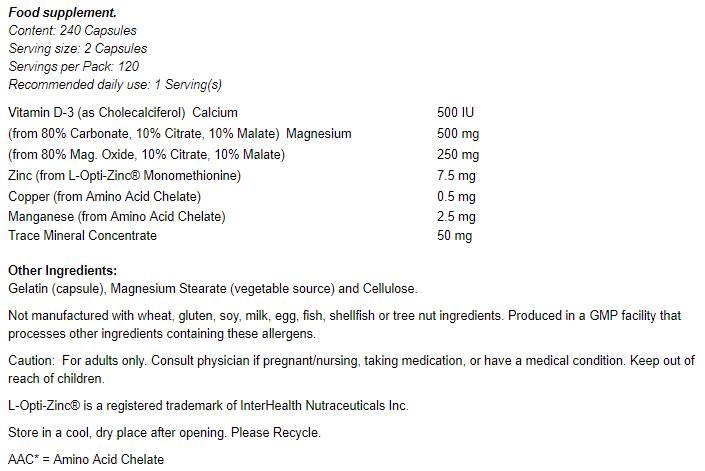 Cal-Mag Caps - 240 capsule