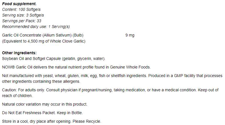 Ulei de usturoi 1500 mg - 100 capsule de gel