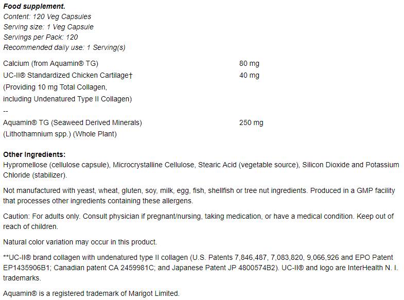 Colagen UC II / Tip 2 40 mg - 120 capsule