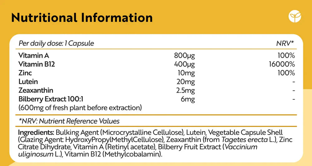 Vitamine pentru ochi /naturale/ - Natural Eye Complex 90 capsule vegane