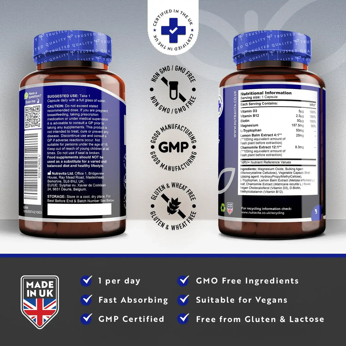 Natural Night Sleep Complex 120 Vcaps. Nutravita