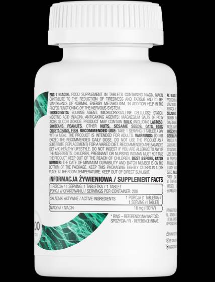 Niacină / Vitamina B3 200 tablete
