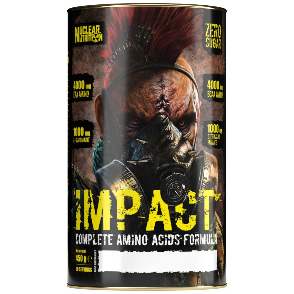 Impact nuclear | Formula completă de aminoacizi - BCAA, EAA, glutamina, citrulină - 450 grame