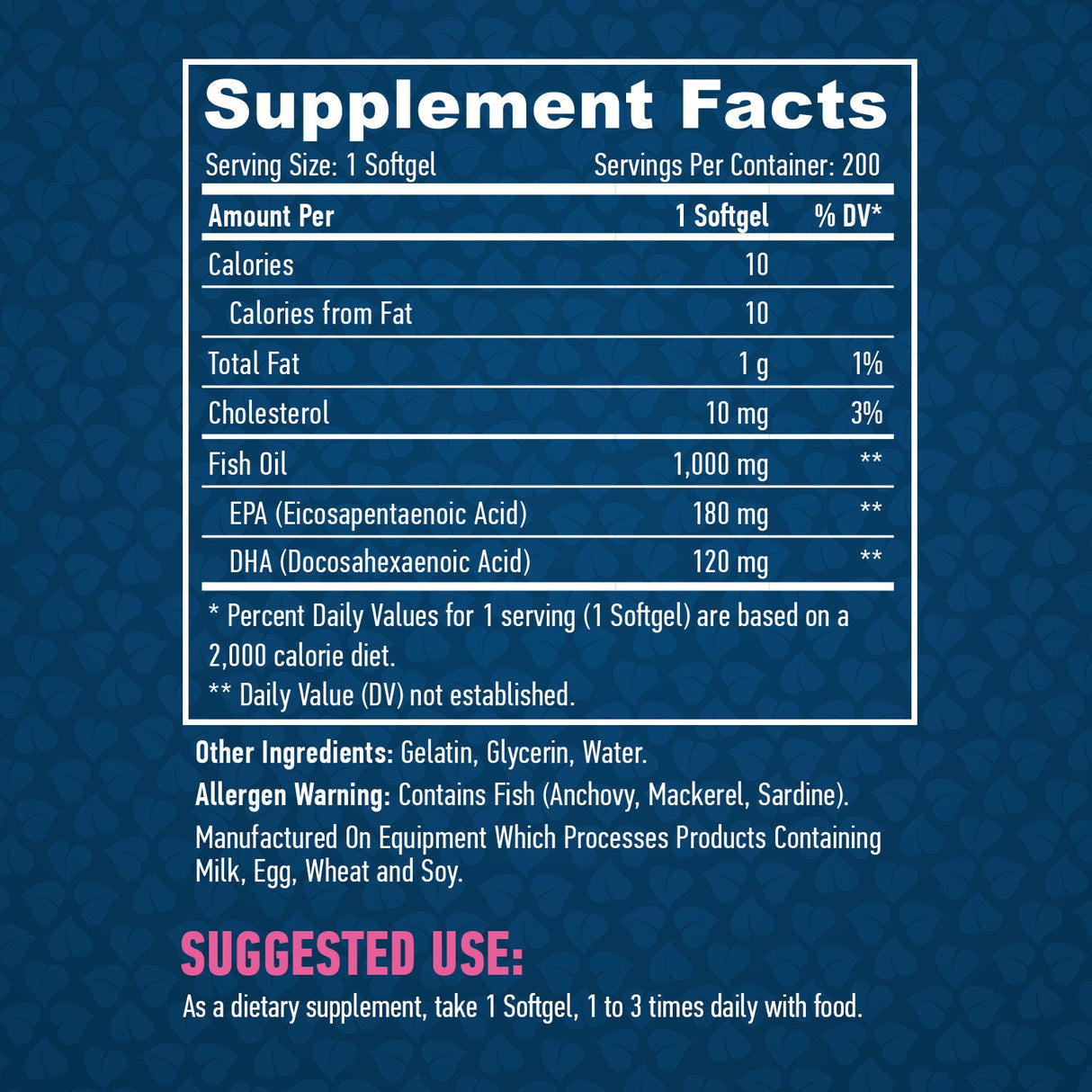Omega 3 1000 mg. / 200 capsule moi