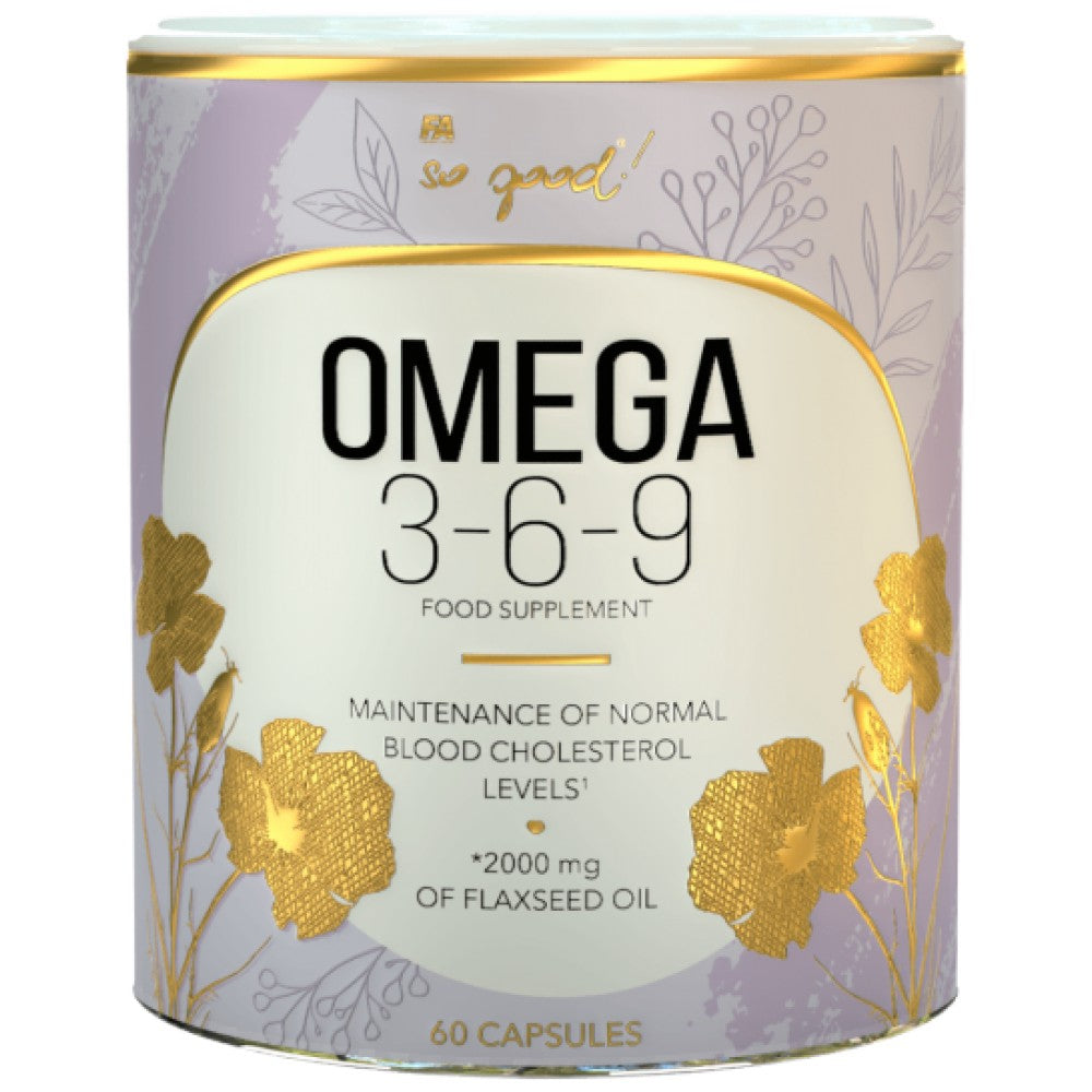 Omega 3-6-9 Ulei de in 1000 mg | Atât de bine! Seria - 60 de capsule moi