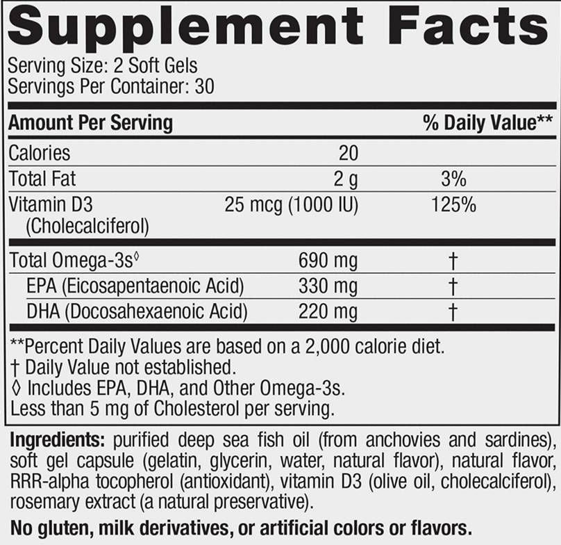 Omega-3D 690 mg - 60 capsule moi