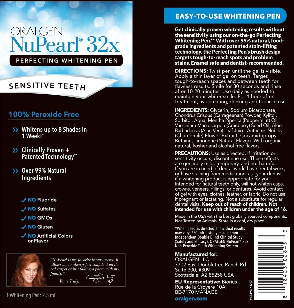 Oralgen NuPearl 32x Advanced Teeth Whitening System - Sistem de albire a dintilor