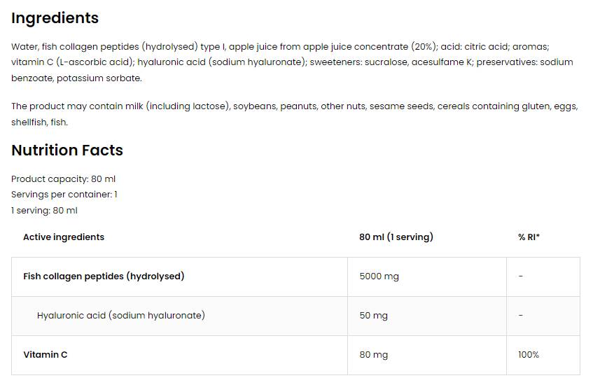 Injectare cu colagen marin - 80 ml