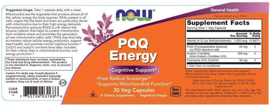 PQQ Energy 20 mg - 30 capsule