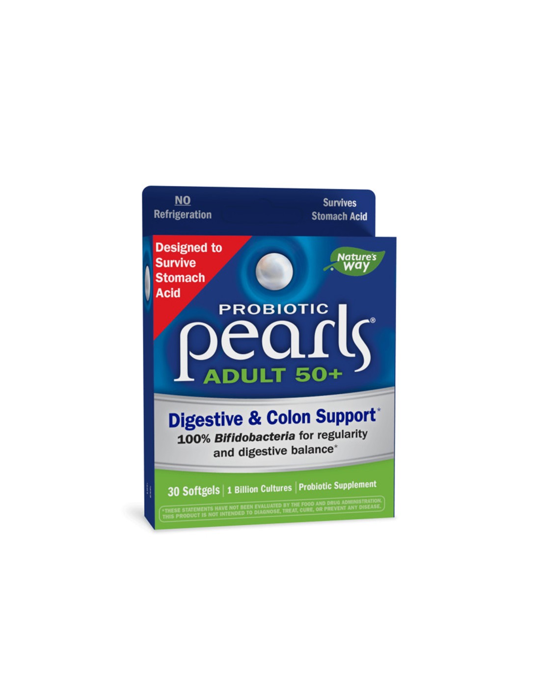 Pearls® Probiotic 50+ Adult - Pearls® probiotic pentru adulți 50+, 1 miliard de probiotice active, 30 capsule softgel