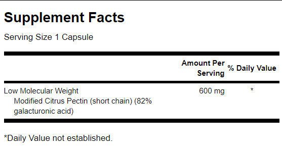 PectiPure Modificat Citrus Pectin 600 mg - 60 capsule