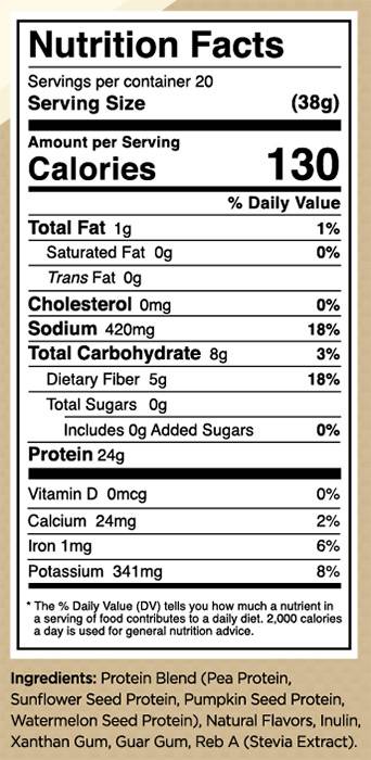 Proteine vegetale | Formula 100% vegana - 630 grame