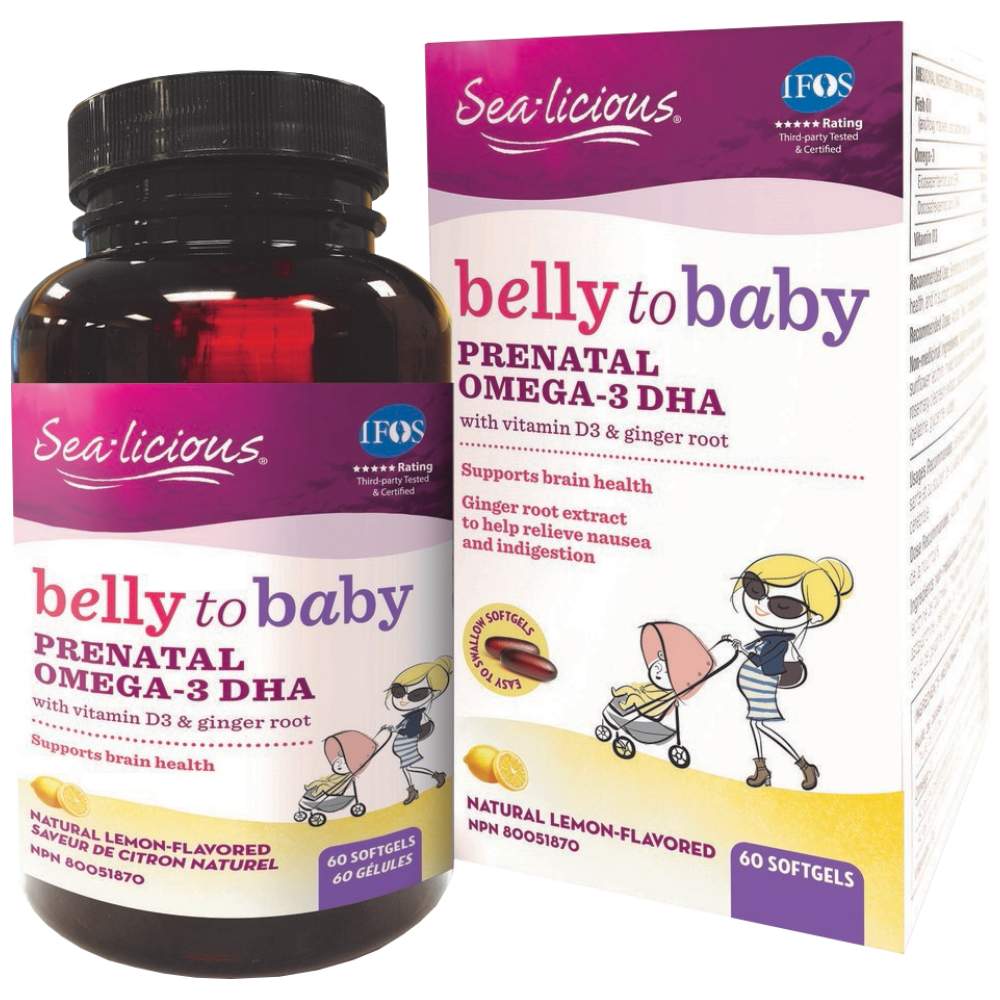 Sea Licious Omega 3 Belly To Baby DHA pentru femei gravide 816 mg 60 capsule de gel