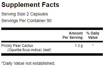 Cactus Opuntia 650 mg 180 capsule