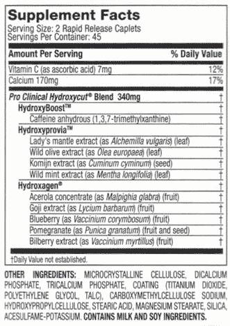 Pro Clinical HYDROXYCUT Slăbit 50% Bonus 90 capsule
