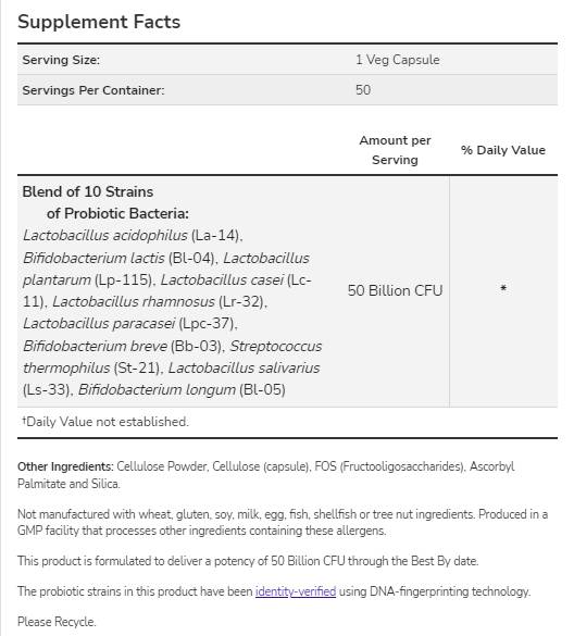 Probiotic-10 50 miliarde - 50 capsule