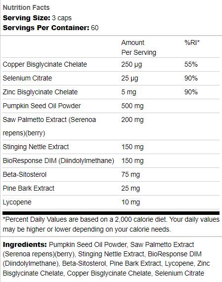 Prostata | cu Seminte de Dovleac & Saw Palmetto - 180 capsule