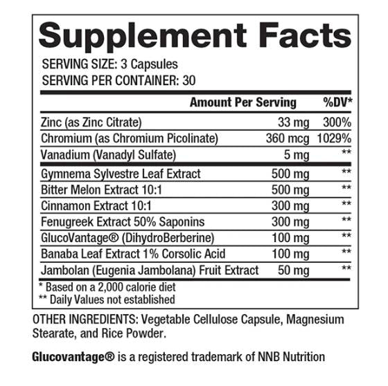 GDA dovedit | Agent de eliminare a glucozei - 90 capsule