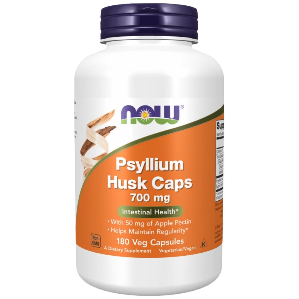 Psyllium Husk 700 mg | cu pectină de mere - 180 de capsule