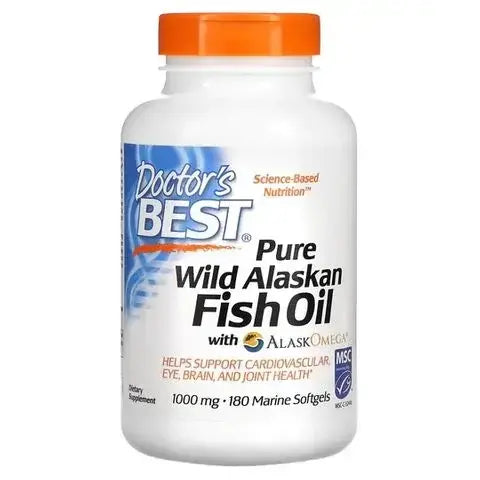 Ulei de pește pur sălbatic din Alaska 1000 mg (180 capsule, 180 doze) Doctor's Best