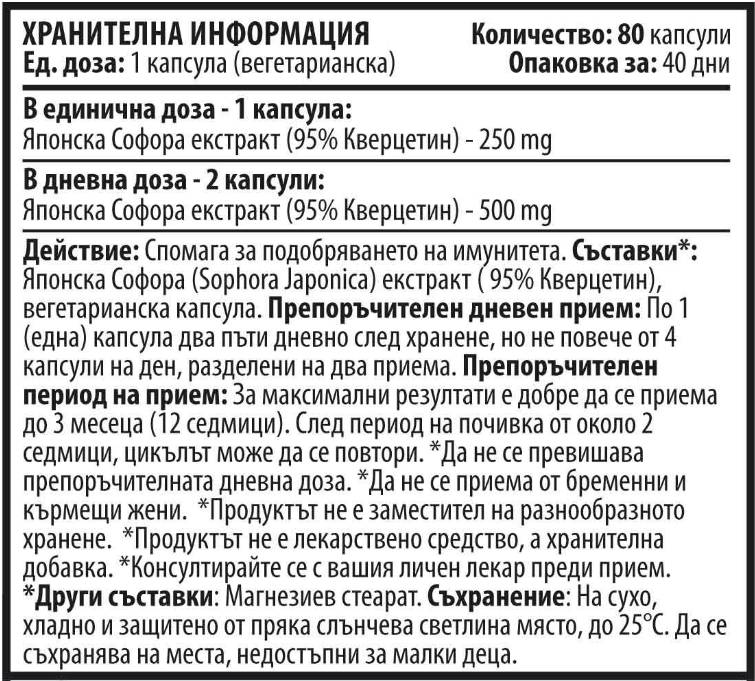 Quercetină 250 mg 80